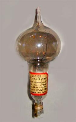 Thomas Edison’s early model of light bulb